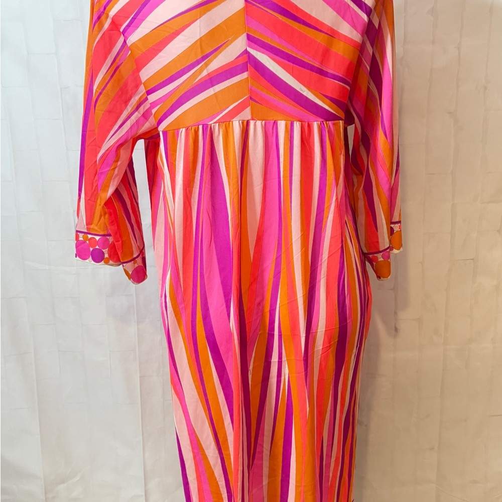 Emilio Pucci Pink and Orange Long Sleeve Dress - Picture 14 of 14